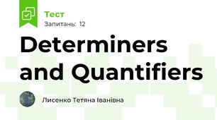 Determiners and Quantifiers 