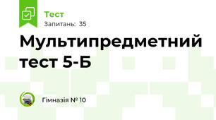 Мультипредметний тест 5-Б