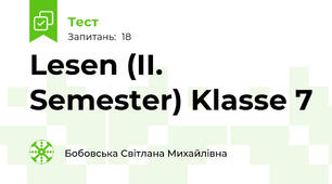 Lesen (II. Semester) Klasse 7