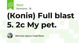 (Копія) Full blast 5. 2c My pet.