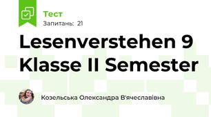 Lesenverstehen 9 Klasse II Semester