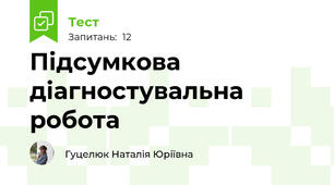 Підсумкова діагностувальна робота 