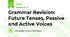 Grammar Revision: Future Tenses, Passive and Active Voices