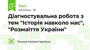 Діагностувальна робота з тем "Історія навколо нас", "Розмаїття України"