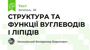 СТРУКТУРА ТА ФУНКЦІЇ ВУГЛЕВОДІВ І ЛІПІДІВ
