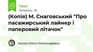 (Копія) М. Снаговський "Про пасажирський лайнер і паперовий літачок"