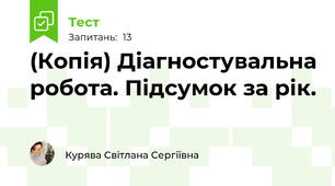 (Копія) Діагностувальна робота. Підсумок за рік.