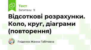 Відсоткові розрахунки. Коло, круг, діаграми (повторення)