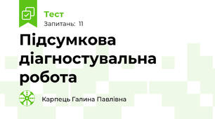 Підсумкова діагностувальна робота
