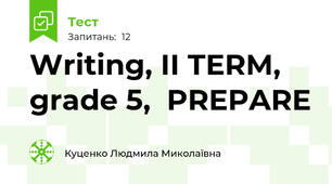 Writing, II TERM,  grade 5,  PREPARE