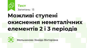 Можливі ступені окиснення неметалічних елементів 2 і 3 періодів