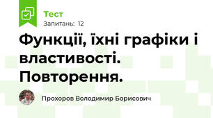 Функції, їхні графіки і властивості. Повторення.