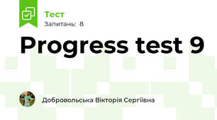 Progress test 9