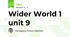 Wider World 1 unit 9