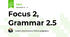 Focus 2, Grammar 2.5