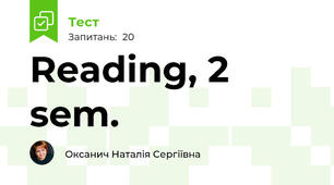 Reading, 2 sem.