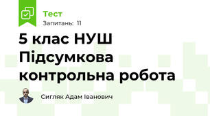 5 клас НУШ Підсумкова контрольна робота