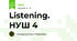 Listening. НУШ 4