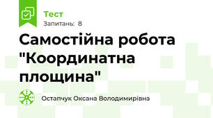 Самостійна робота "Координатна площина"