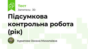  Підсумкова контрольна робота (рік)