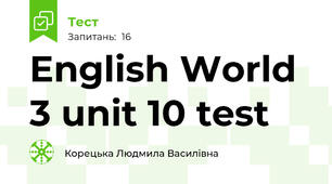 English World 3 unit 10 test
