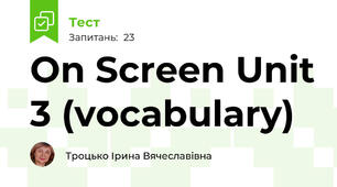 On Screen Unit 3 (vocabulary)