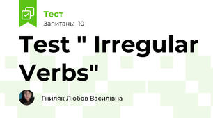 Test " Irregular Verbs"