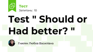 Test " Should or Had better? "