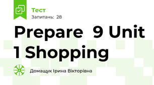 Prepare  9 Unit 1 Shopping