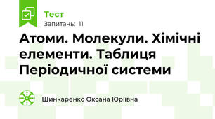 Атоми. Молекули. Хімічні елементи. Таблиця Періодичної системи