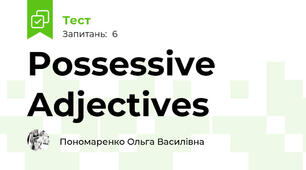 Possessive Adjectives