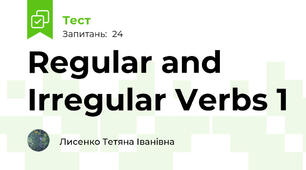Regular and Irregular Verbs 1 