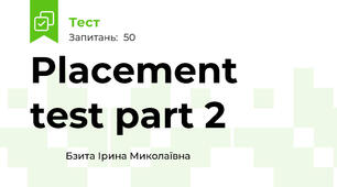 Placement test part 2