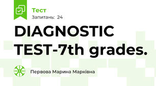DIAGNOSTIC TEST-7th grades.