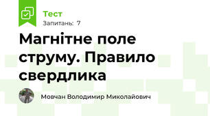 Магнітне поле струму. Правило свердлика 