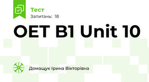 OET B1 Unit 10