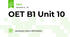 OET B1 Unit 10