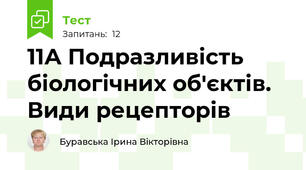 11А Подразливість біологічних об'єктів. Види рецепторів
