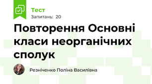 Повторення Основні класи неорганічних сполук