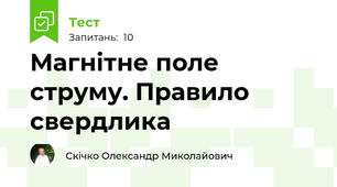 Магнітне поле струму. Правило свердлика