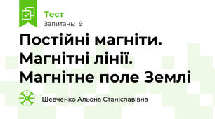Постійні магніти. Магнітні лінії. Магнітне поле Землі