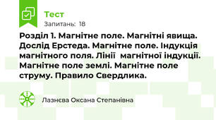 Розділ 1. Магнітне поле. Магнітні явища. Дослід Ерстеда. Магнітне поле. Індукція магнітного поля. Лінії  магнітної індукції. Магнітне поле землі. Магнітне поле струму. Правило Свердлика.