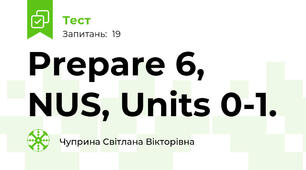 Prepare 6, NUS, Units 0-1. 