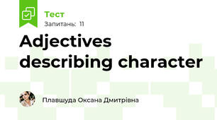 Adjectives describing character