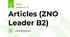 Articles (ZNO Leader B2)