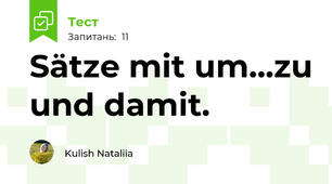 Sätze mit um...zu und damit.