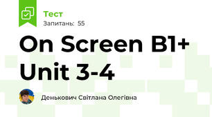 On Screen B1+ Unit 3-4