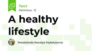  A healthy lifestyle