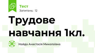 Трудове навчання 1кл.