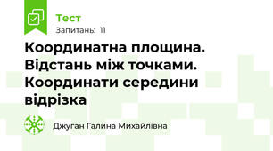 Координатна площина. Відстань між точками. Координати середини відрізка